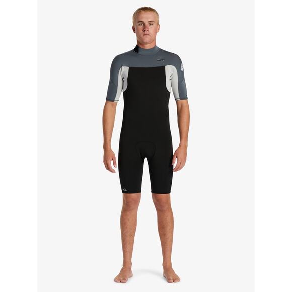Quiksilver Men Short Sleeve Spring Wetsuit 2/2mm Everyday Sessions Surf Suit - Picture 1 of 6